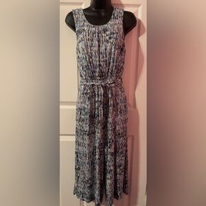 Nic + Zoe Blue/Green Wide Leg Jumpsuit Size Small